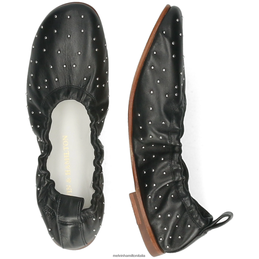 esso Melvin & Hamilton donne iride 7 nero ballerine L80P2P1953