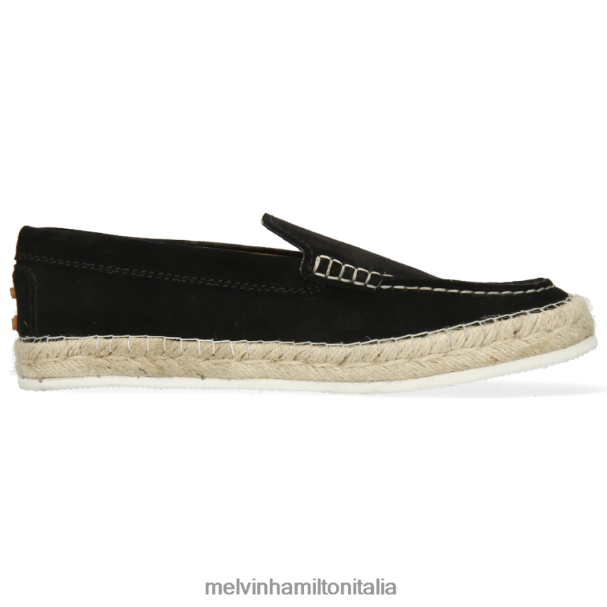 esso Melvin & Hamilton donne Carolina 13 nero espadrillas DLT2BB1884