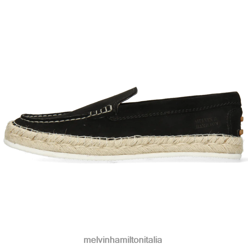 esso Melvin & Hamilton donne Carolina 13 nero espadrillas DLT2BB1884