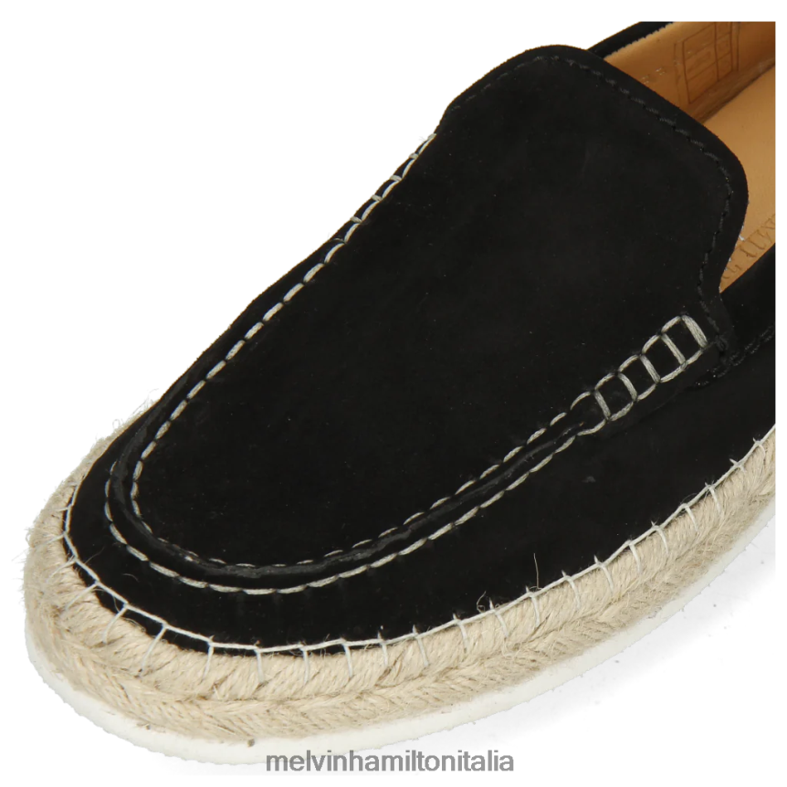 esso Melvin & Hamilton donne Carolina 13 nero espadrillas DLT2BB1884