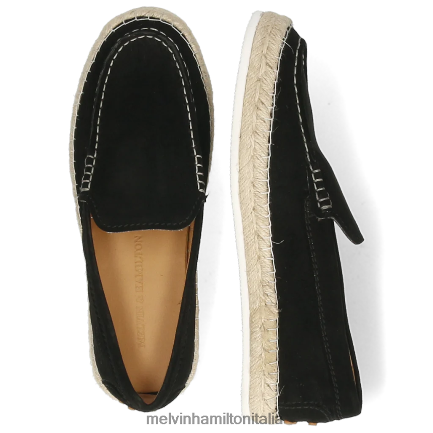 esso Melvin & Hamilton donne Carolina 13 nero espadrillas DLT2BB1884