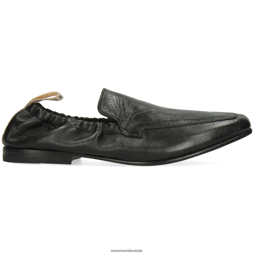 esso Melvin & Hamilton donne Camilla 4 nero mocassini L80P2P1470