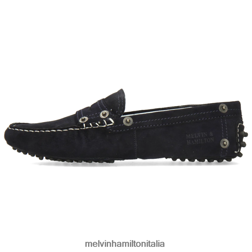 esso Melvin & Hamilton donne Carolina 1 blu mocassini L80P2P1436