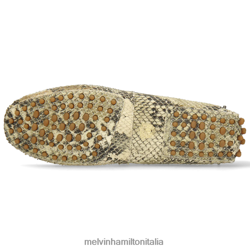 esso Melvin & Hamilton donne Carolina 1 grigio mocassini DLT2BB1441