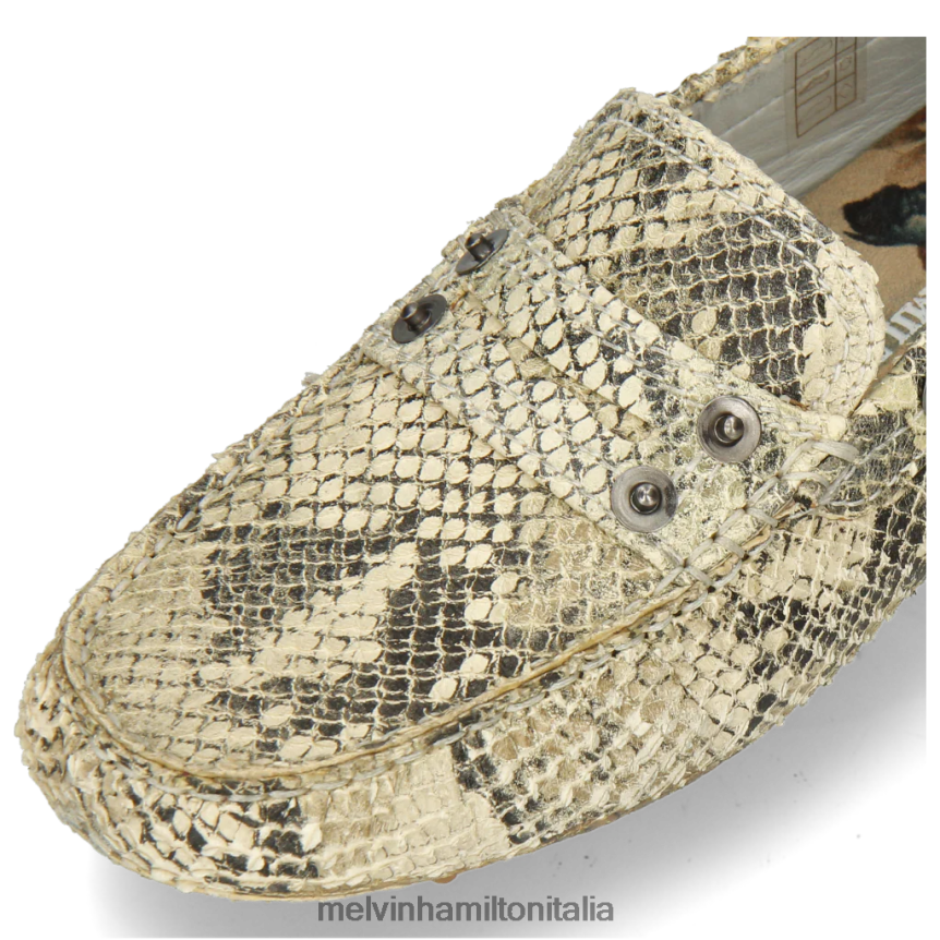 esso Melvin & Hamilton donne Carolina 1 grigio mocassini DLT2BB1441