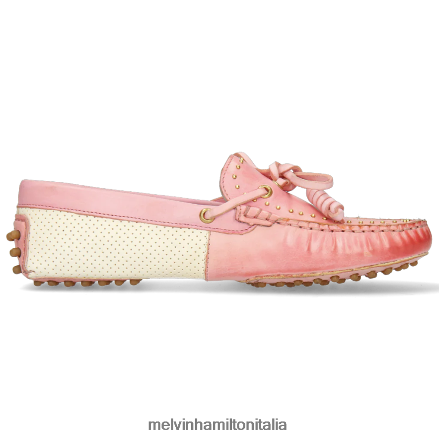 esso Melvin & Hamilton donne Carolina 8 rosa mocassini L80P2P1438