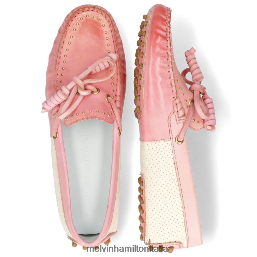 esso Melvin & Hamilton donne Carolina 8 rosa mocassini L80P2P1438