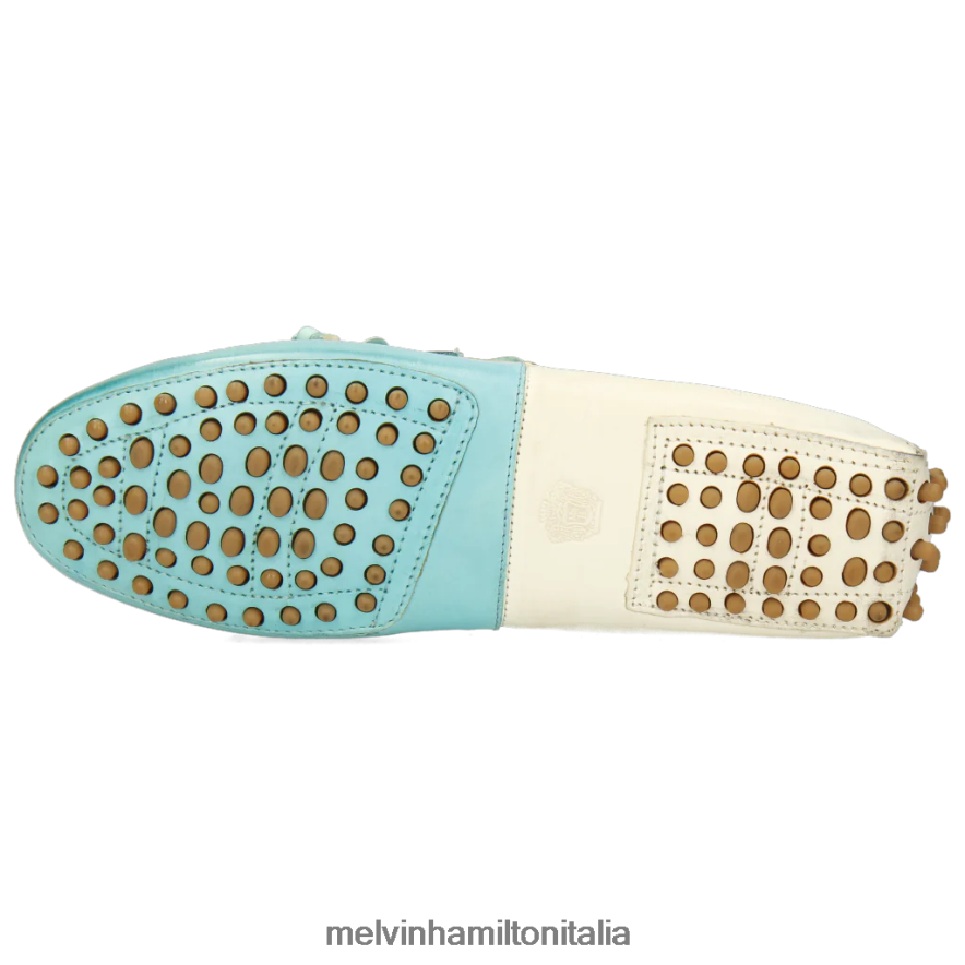 esso Melvin & Hamilton donne Carolina 8 turchese mocassini L80P2P1449