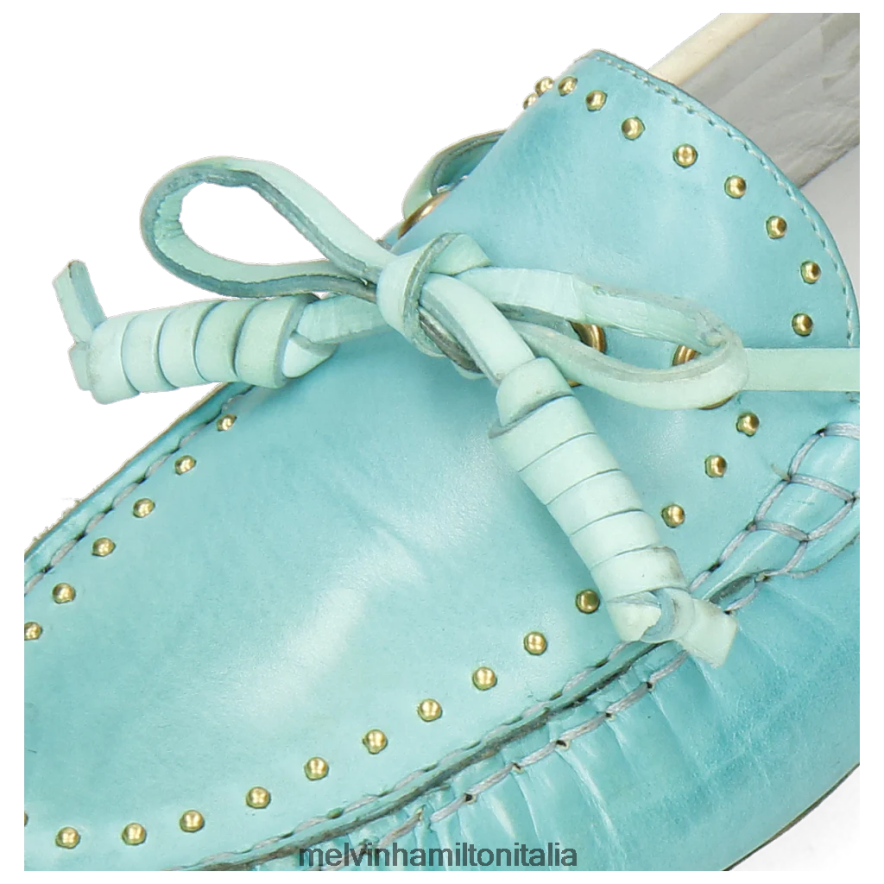 esso Melvin & Hamilton donne Carolina 8 turchese mocassini L80P2P1449