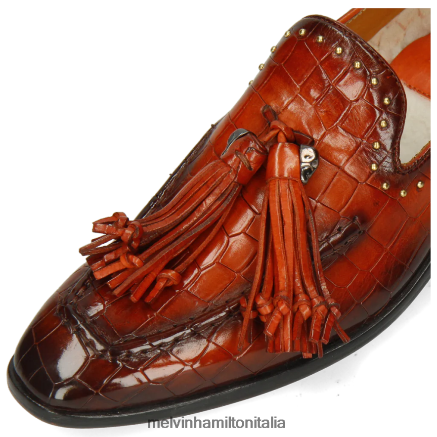 esso Melvin & Hamilton donne Emma 11 arancia mocassini L80P2P1420