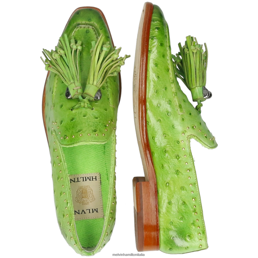esso Melvin & Hamilton donne Emma 11 verde mocassini L80P2P1382
