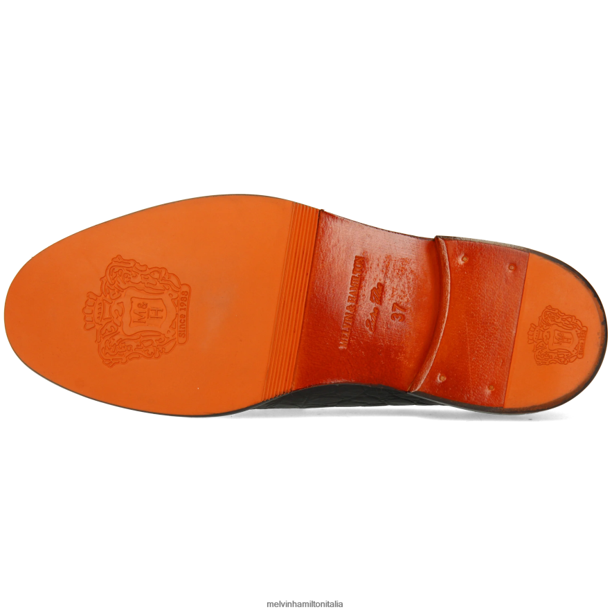 esso Melvin & Hamilton donne Gianna 3 nero mocassini L80P2P1314