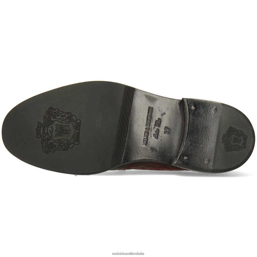 esso Melvin & Hamilton donne Gianna 3 rosso mocassini DLT2BB1318