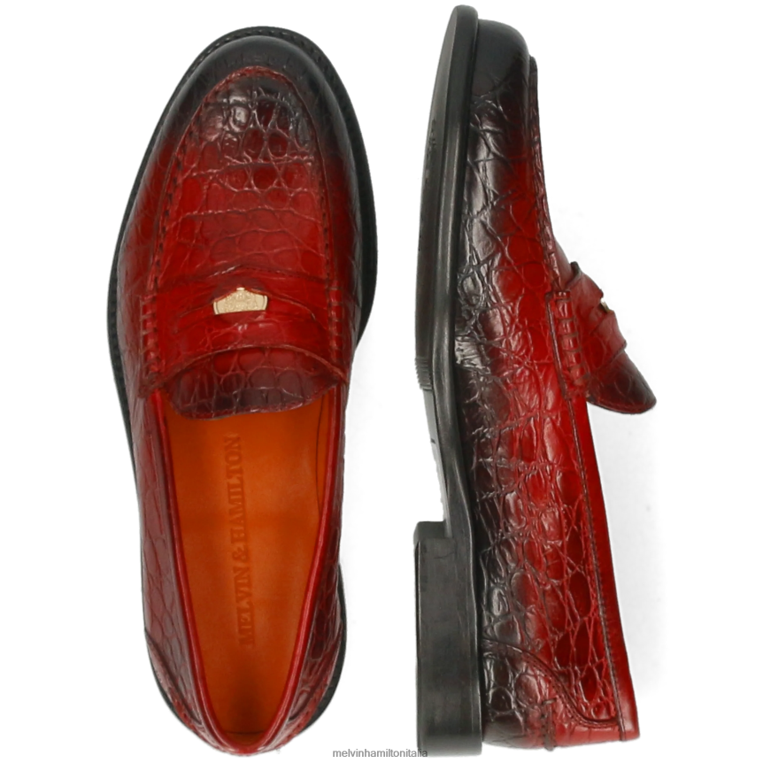 esso Melvin & Hamilton donne Gianna 3 rosso mocassini DLT2BB1318
