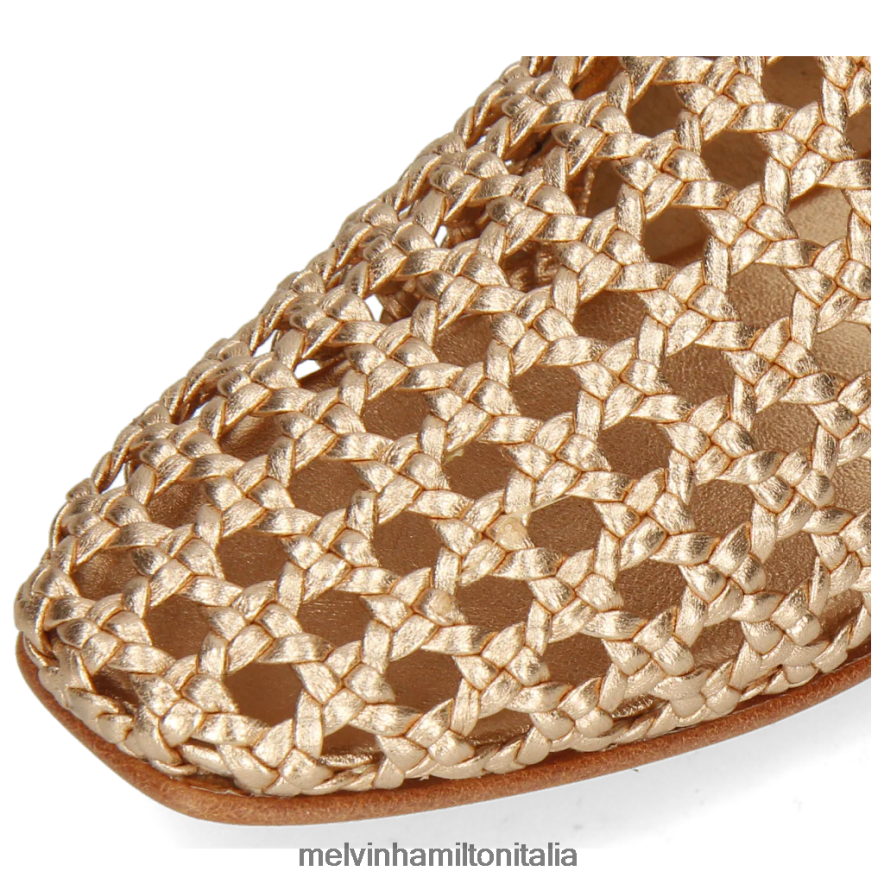 esso Melvin & Hamilton donne Melly 7 oro mocassini L80P2P1430
