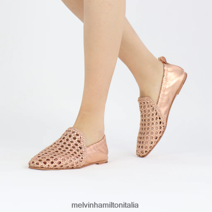 esso Melvin & Hamilton donne Melly 7 oro mocassini L80P2P1430