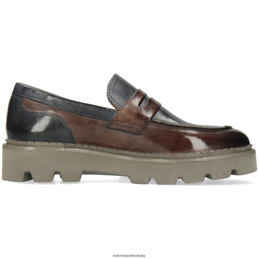 esso Melvin & Hamilton donne giada 12 grigio mocassini L80P2P1409