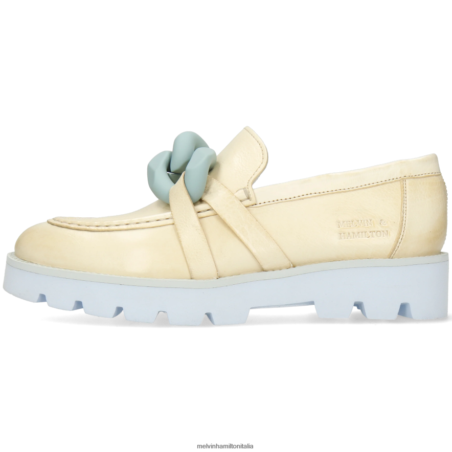 esso Melvin & Hamilton donne giada 32 bianco mocassini L80P2P1457
