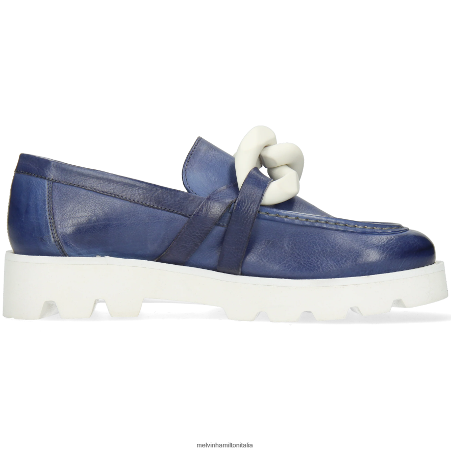 esso Melvin & Hamilton donne giada 32 blu mocassini L80P2P1442
