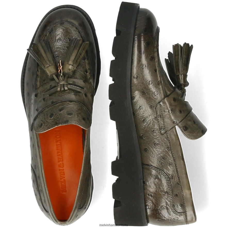 esso Melvin & Hamilton donne giada 44 verde mocassini L80P2P1315