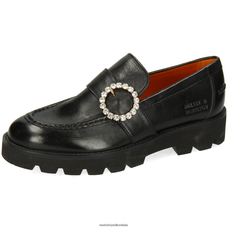 esso Melvin & Hamilton donne giada 53 nero mocassini L80P2P1346