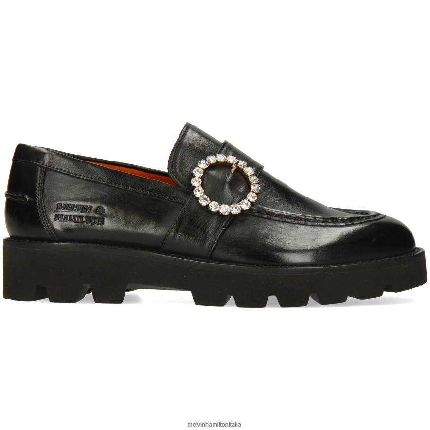 esso Melvin & Hamilton donne giada 53 nero mocassini L80P2P1346