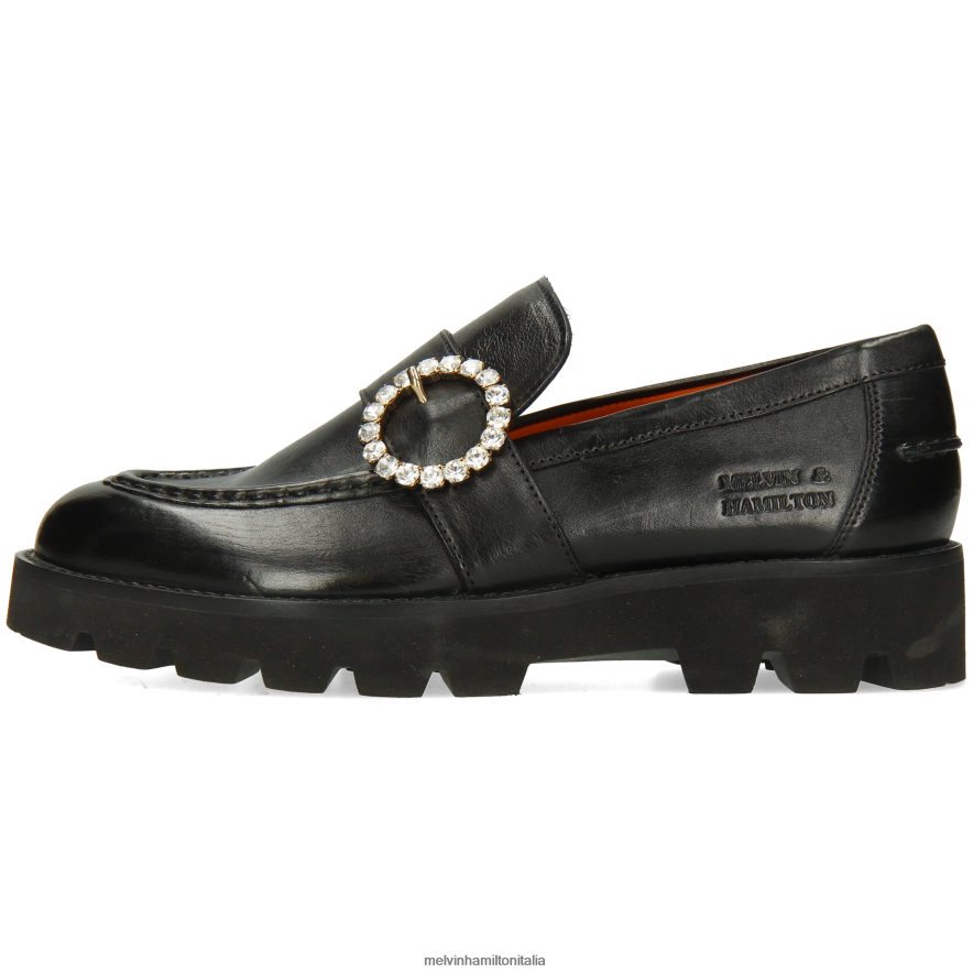 esso Melvin & Hamilton donne giada 53 nero mocassini L80P2P1346