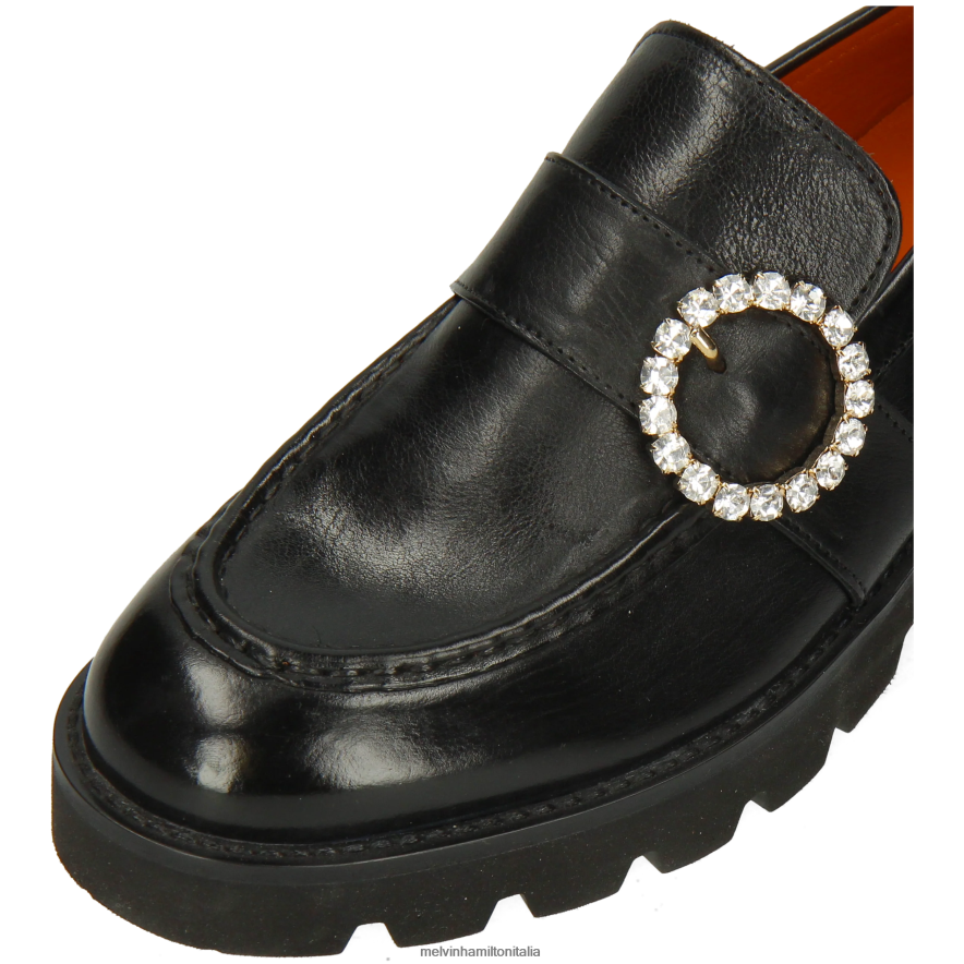 esso Melvin & Hamilton donne giada 53 nero mocassini L80P2P1346