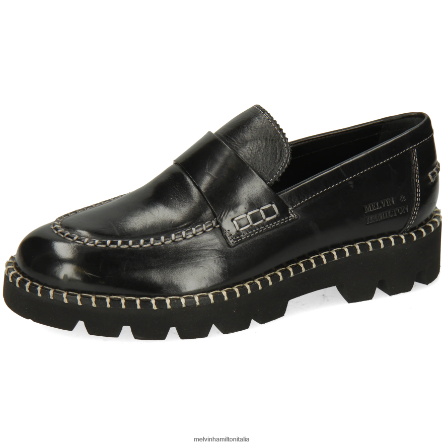 esso Melvin & Hamilton donne giada 55 nero mocassini L80P2P1386