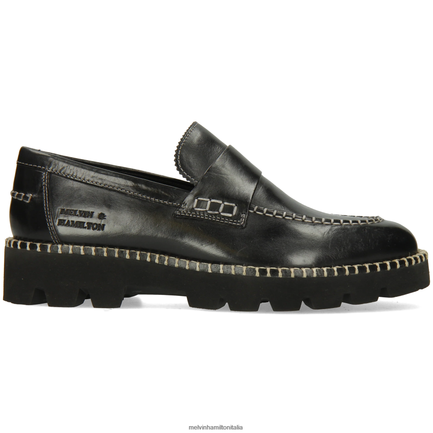 esso Melvin & Hamilton donne giada 55 nero mocassini L80P2P1386