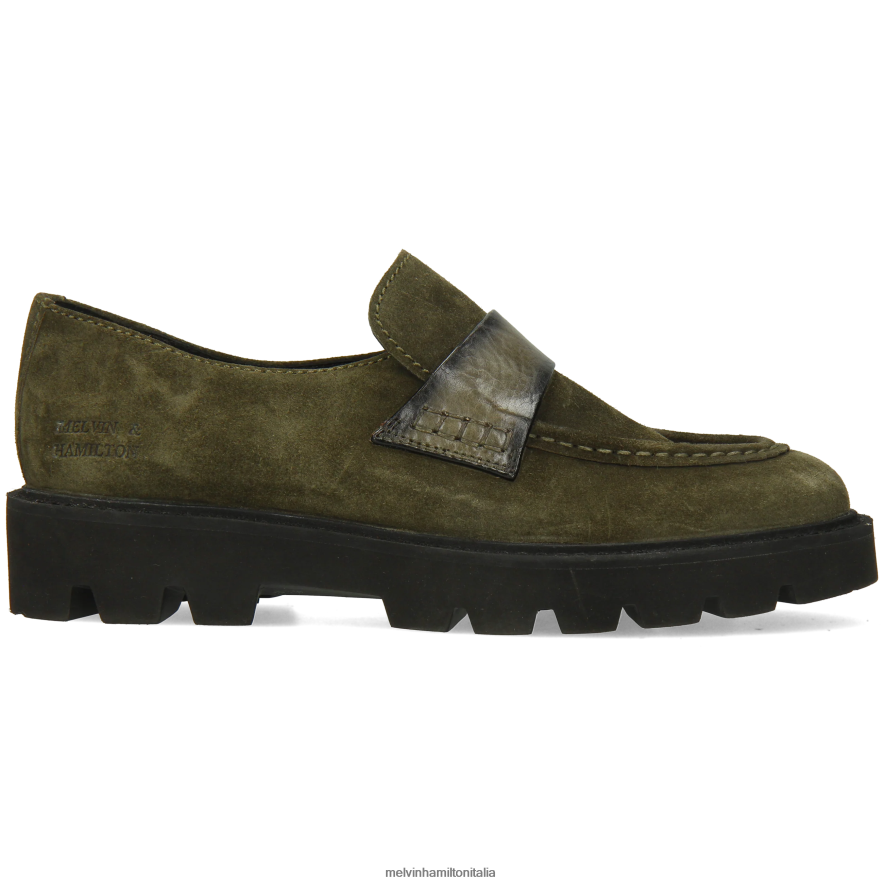 esso Melvin & Hamilton donne giada 58 verde mocassini L80P2P1327