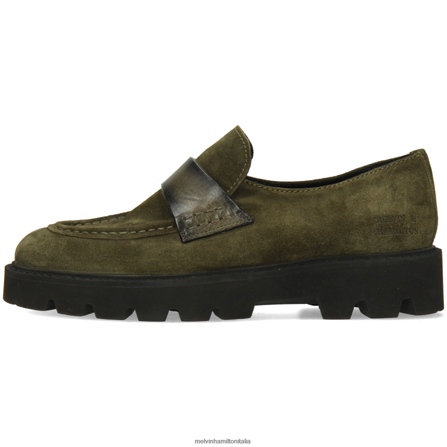 esso Melvin & Hamilton donne giada 58 verde mocassini L80P2P1327