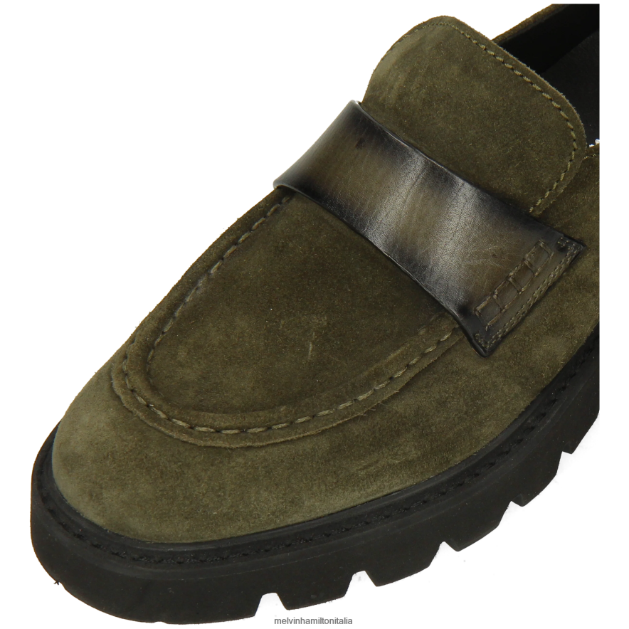 esso Melvin & Hamilton donne giada 58 verde mocassini L80P2P1327