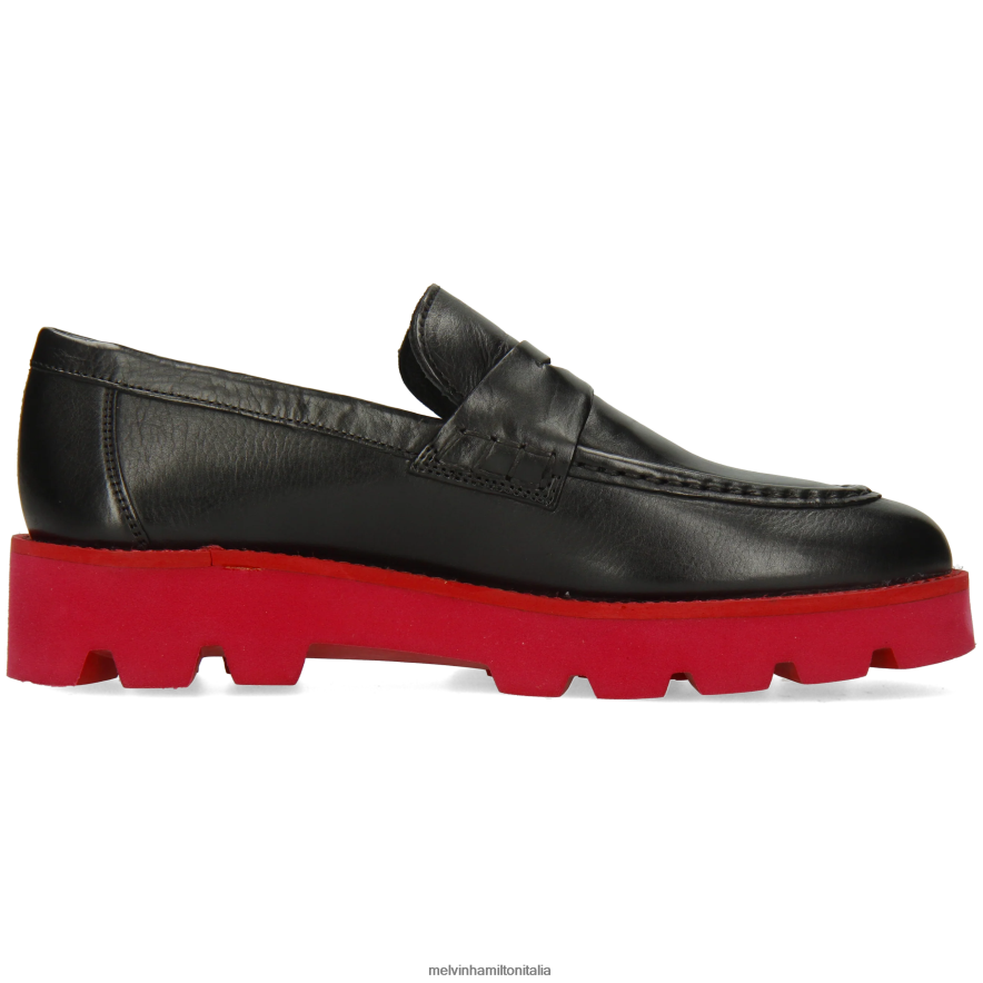 esso Melvin & Hamilton donne giada 6 nero mocassini L80P2P1383