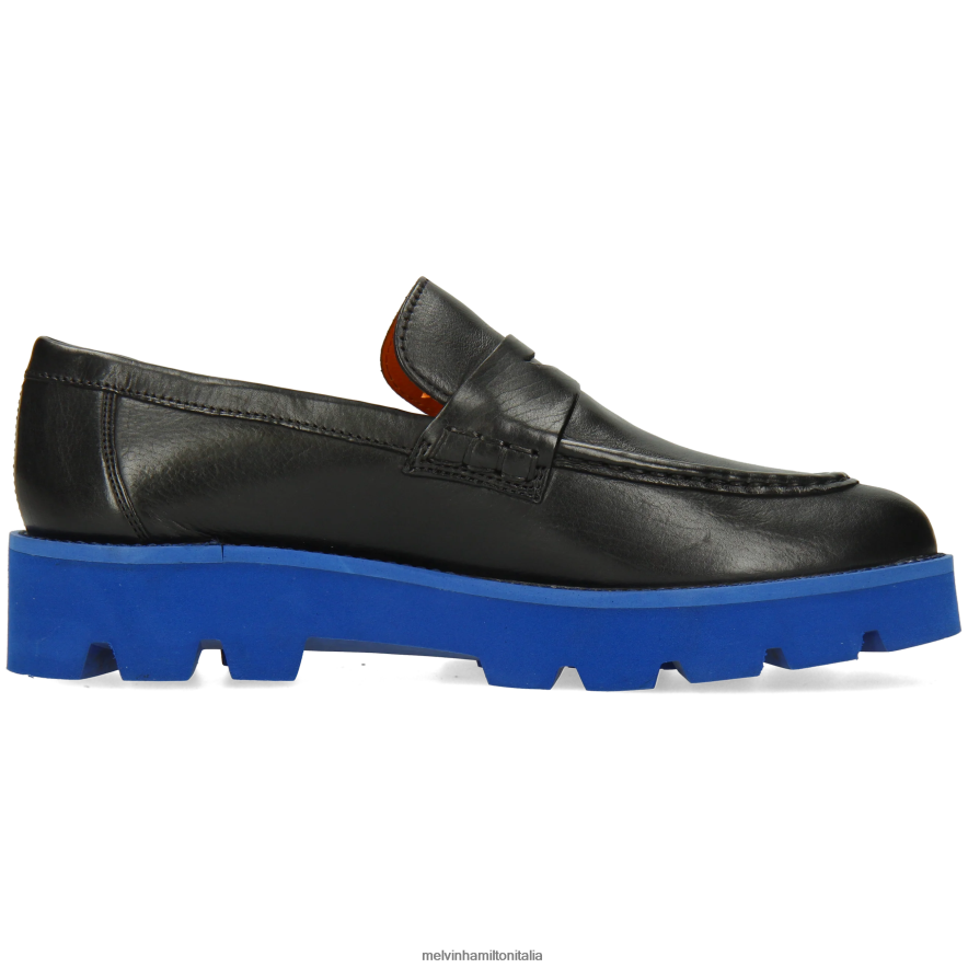 esso Melvin & Hamilton donne giada 6 nero mocassini L80P2P1391