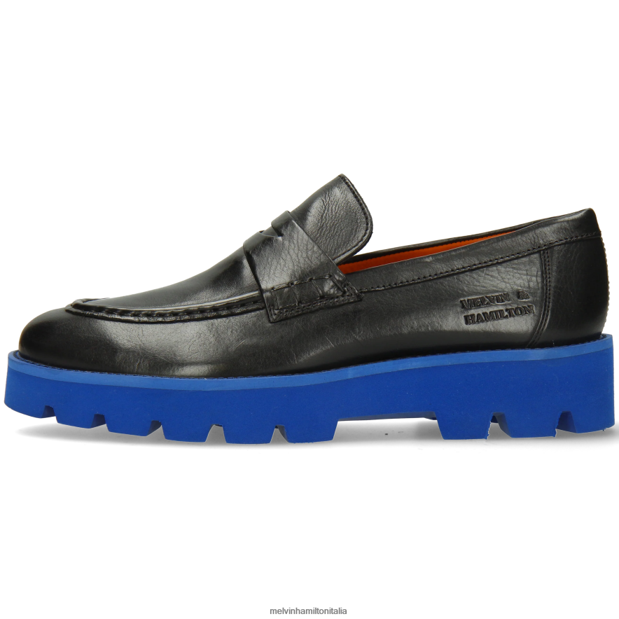 esso Melvin & Hamilton donne giada 6 nero mocassini L80P2P1391