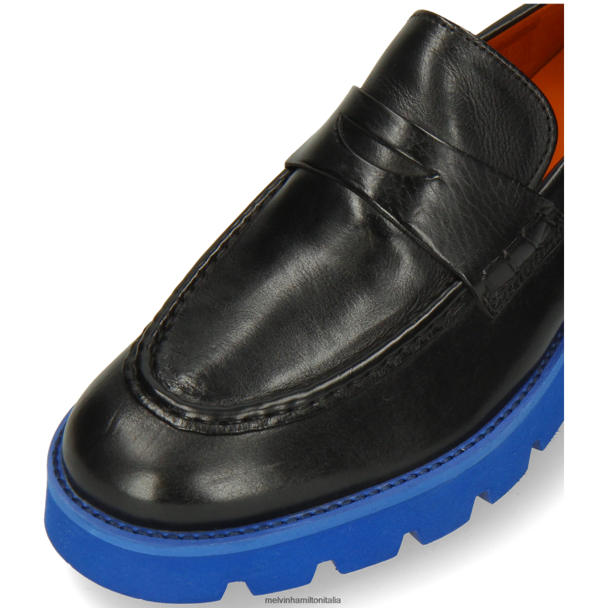 esso Melvin & Hamilton donne giada 6 nero mocassini L80P2P1391