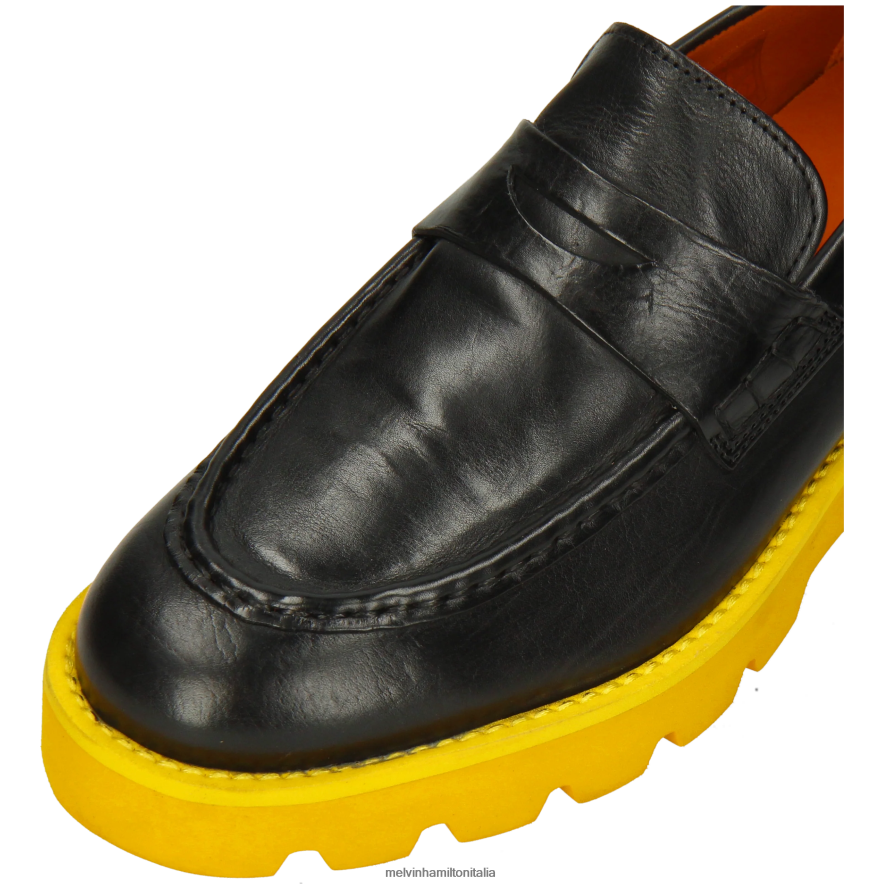 esso Melvin & Hamilton donne giada 6 nero mocassini L80P2P1393
