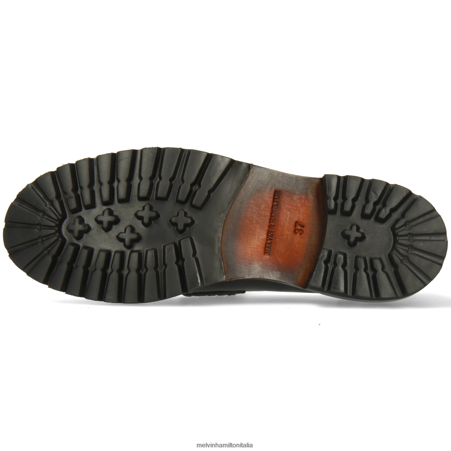 esso Melvin & Hamilton donne regina 15 nero mocassini L80P2P1310