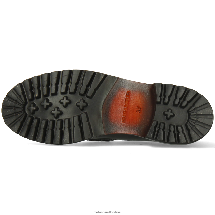 esso Melvin & Hamilton donne regina 6 nero mocassini L80P2P1309