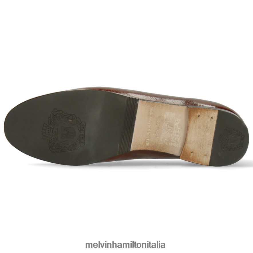 esso Melvin & Hamilton donne scarlatta 22 marrone mocassini L80P2P1413