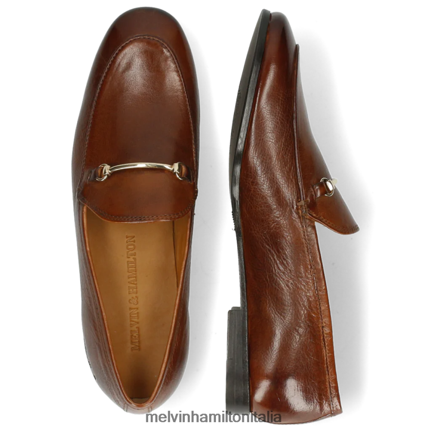 esso Melvin & Hamilton donne scarlatta 22 marrone mocassini L80P2P1413