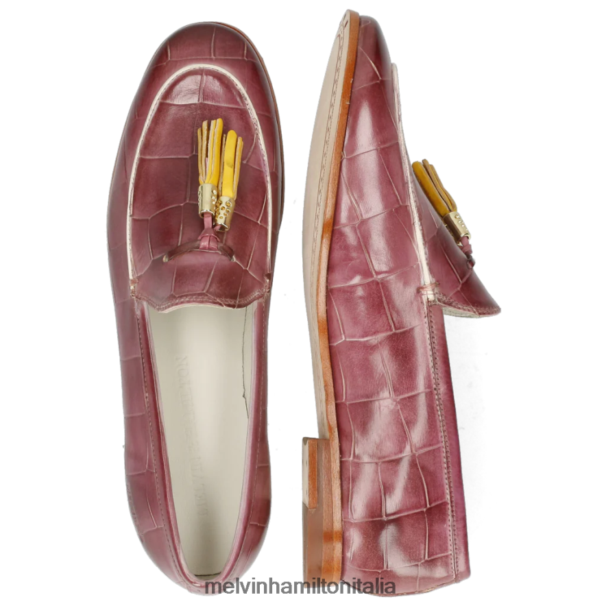 esso Melvin & Hamilton donne scarlatta 3 viola mocassini L80P2P1434