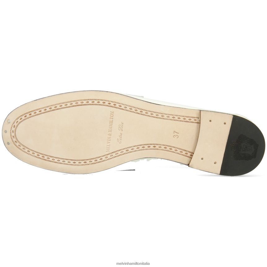 esso Melvin & Hamilton donne scarlatta 70 bianco mocassini DLT2BB1332