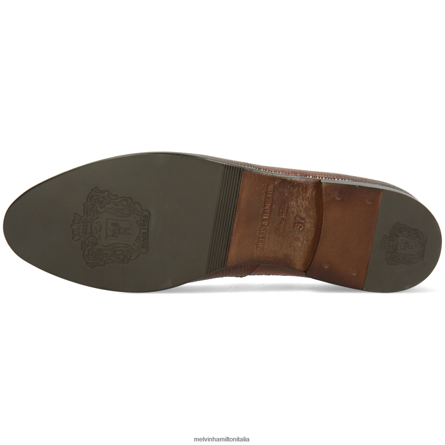 esso Melvin & Hamilton donne selina 3 arancia mocassini L80P2P1397