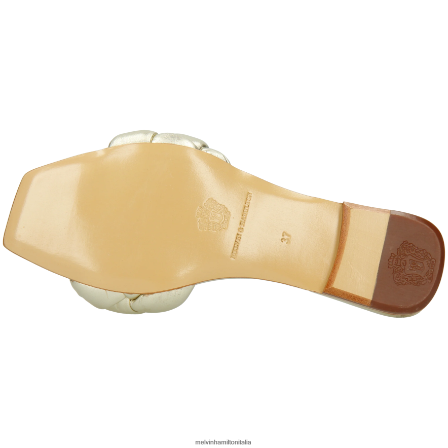 esso Melvin & Hamilton donne Brooke 10 argento muli L80P2P1609