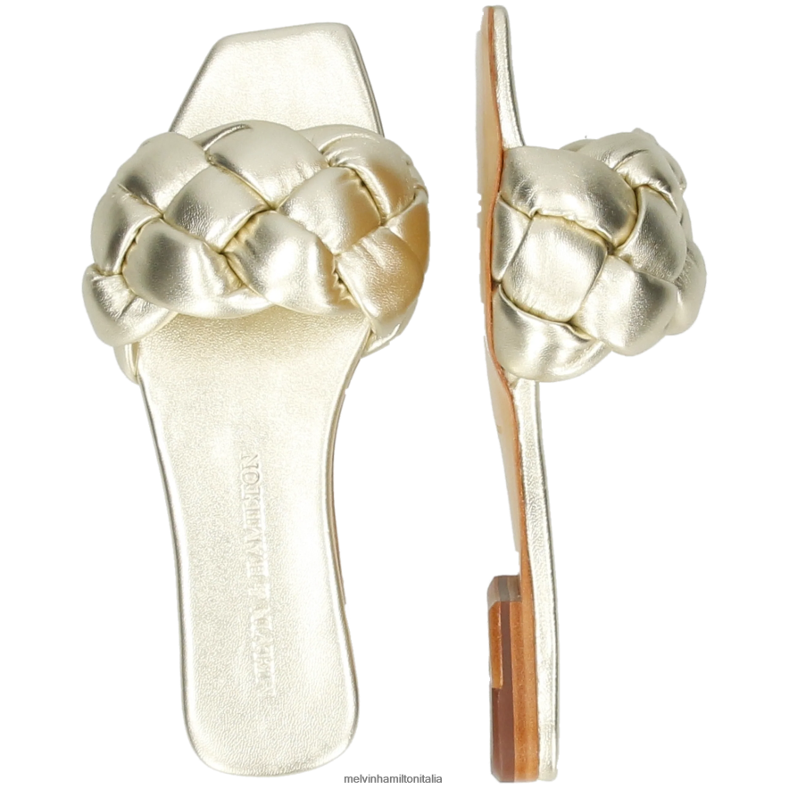 esso Melvin & Hamilton donne Brooke 10 argento muli L80P2P1609