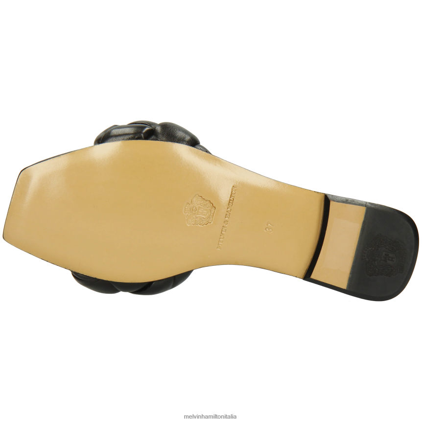 esso Melvin & Hamilton donne Brooke 10 nero muli DLT2BB1569