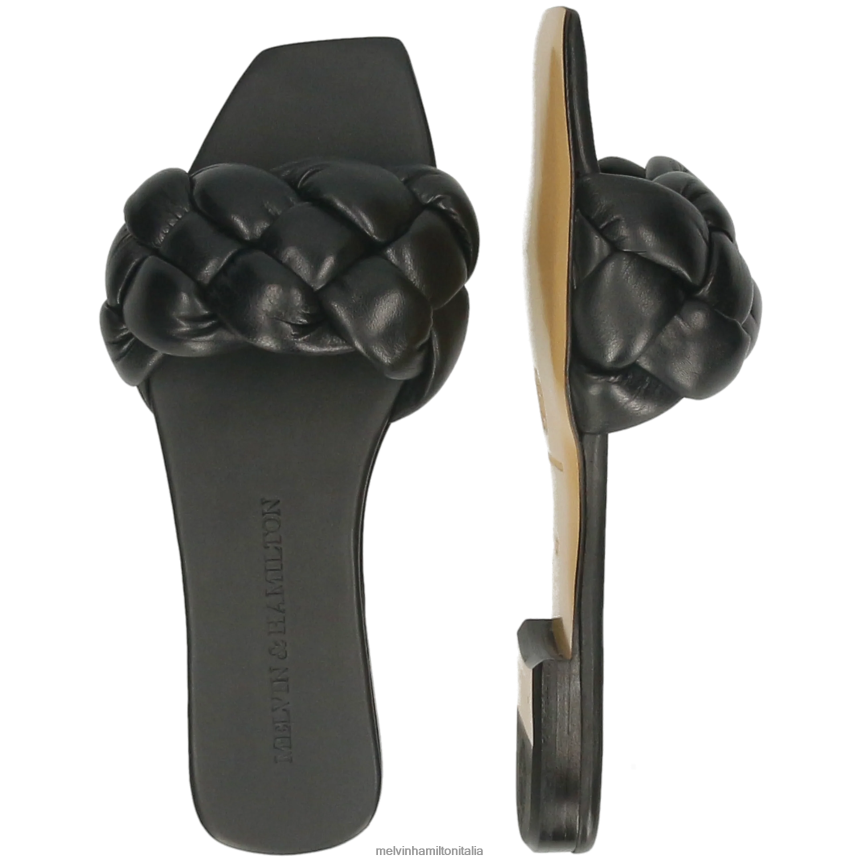 esso Melvin & Hamilton donne Brooke 10 nero muli DLT2BB1569