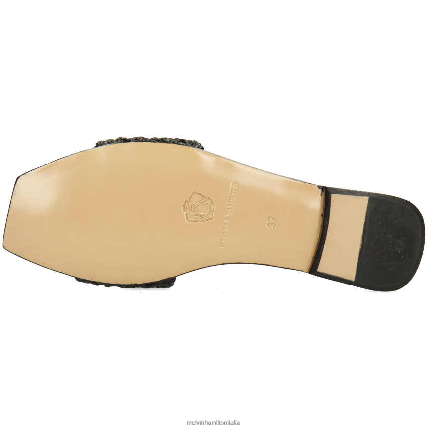 esso Melvin & Hamilton donne Brooke 12 nero muli DLT2BB1575